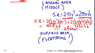 Surface Area and Volume Problems 6 and 7