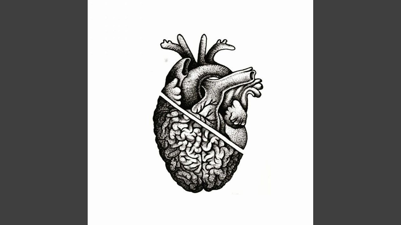 Тату эскиз сердце и мозг