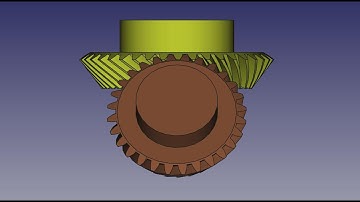 FREECAD #179   BEVEL GEAR MOVEMENT