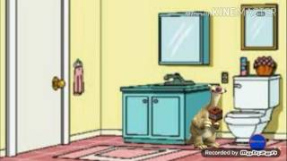 Sid the sloth gets grounded for exploding toilet.