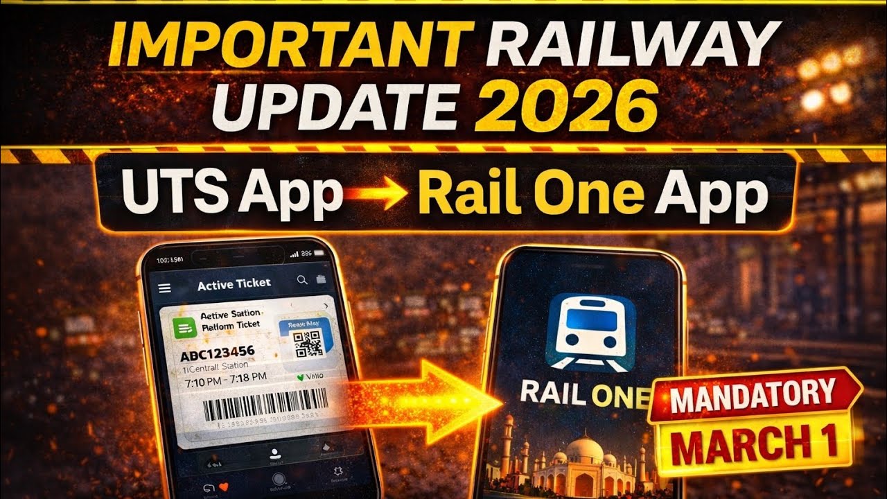 UTS App STOP! 🚫 Rail One App Mandatory from March 1 | Important Railway Update 2026