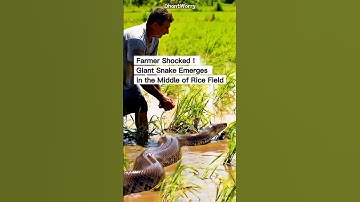 Farmer Shocked ! Giant Snake Emerges in the Middle of Rice Field‎.