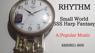 RHYTHM Small World SSS Harp Fantasy Clock 4MH801-R06 [A