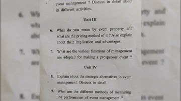 Event Management (2022) question paper #event #management #bba #questions #managementtimes