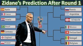 Zidane’s World Cup Prediction after Round 1 world cup predictions 2018