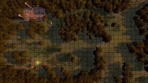 Animated Battlemap - Forest Camp 1 (Sunset) - 34x19 Grid