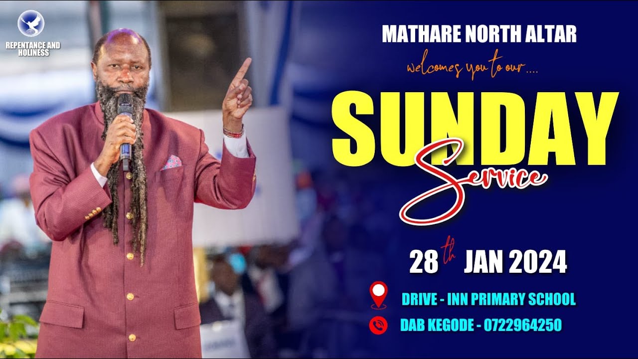 Mathare North Main Altar Sunday Service 28th January 2024 - YouTube