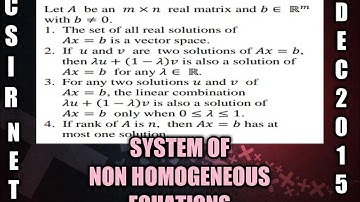 CSIR NET DEC 2015 LINEAR ALGEBRA QUESTION