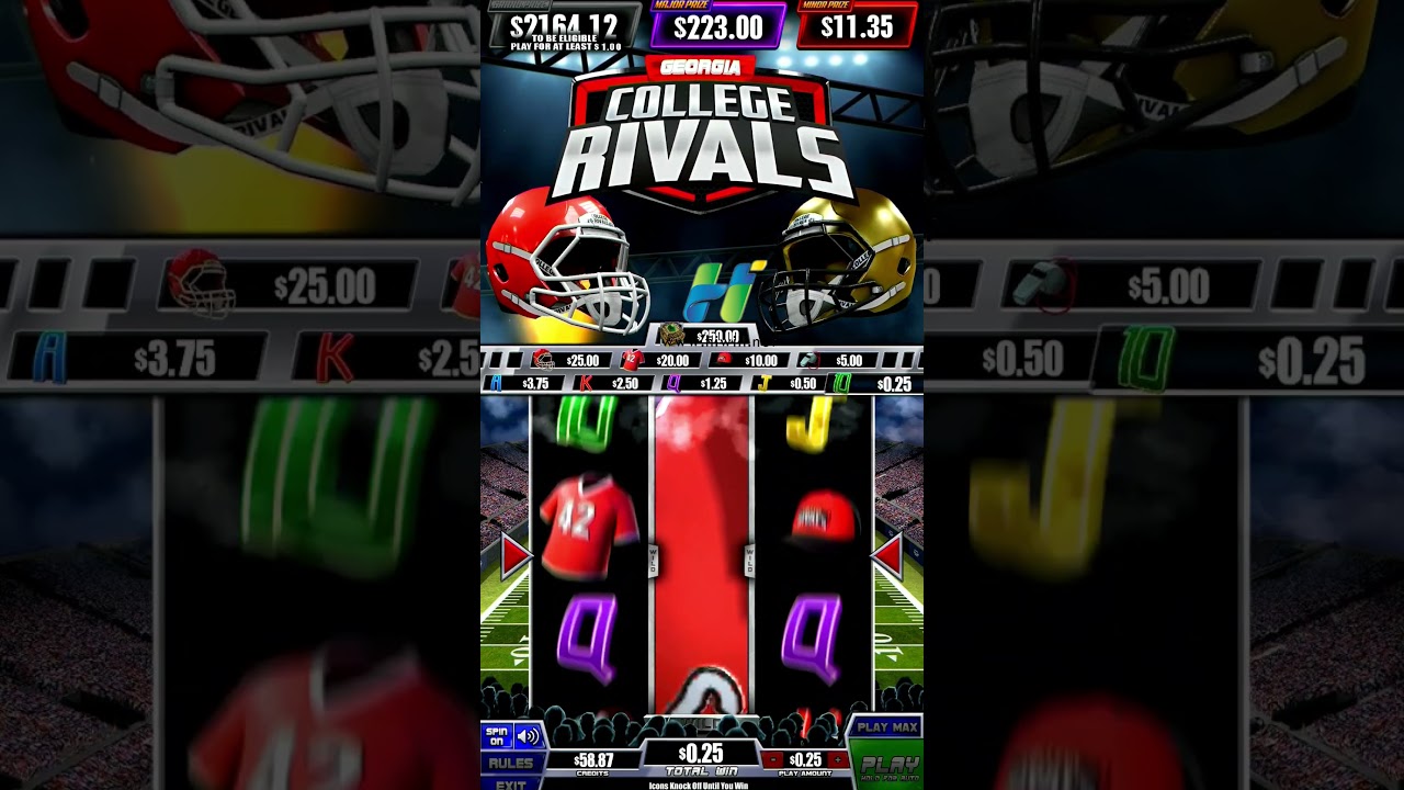 College Rivals game of Fusion 5 slot machine game board for sale