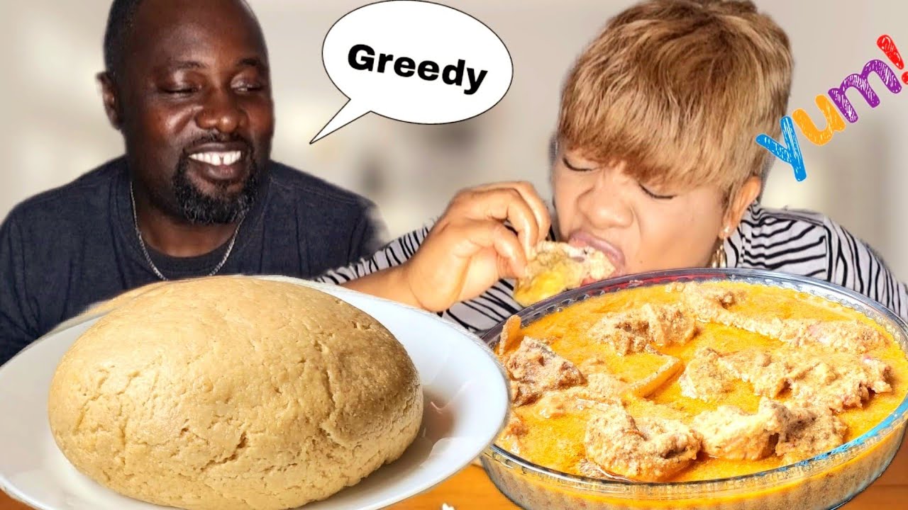 30-секундный челлендж / Африканская кухня Мукбанг / Суп с перцем Эгуси и скоростное поедание Фуфу