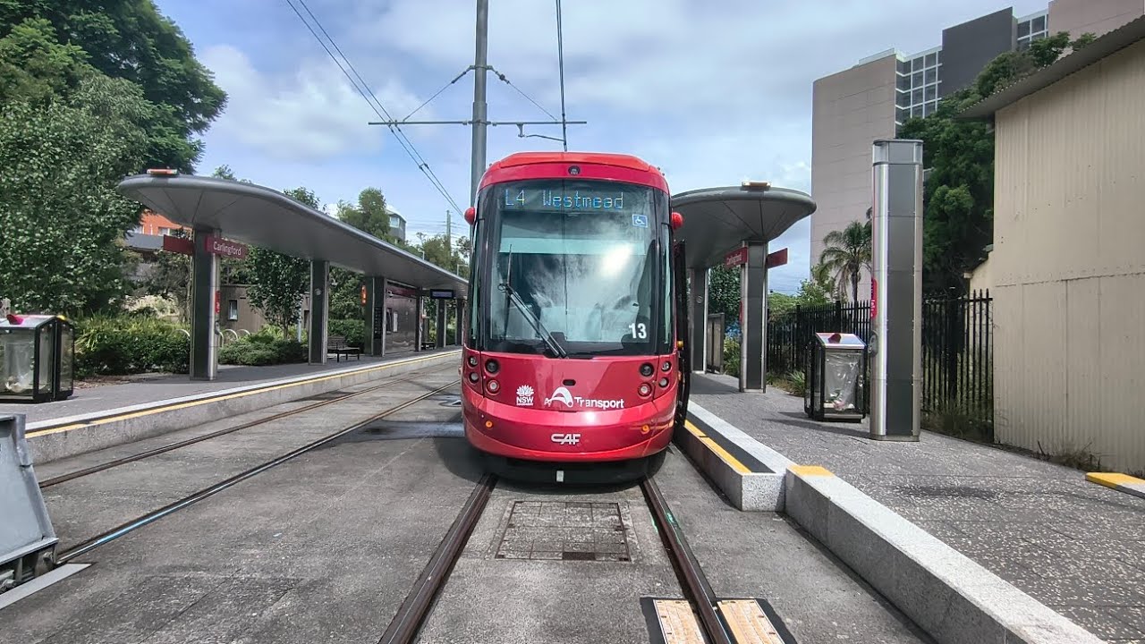 Riding a L4 Light rail to Carlingford