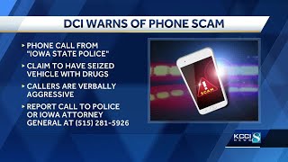 Iowa DCI warns of 'Iowa State Police' scam