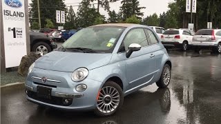 2013 FIAT 500 Cabriolet Lounge Review | Island Ford Fiat 500 Light Blue Convertible