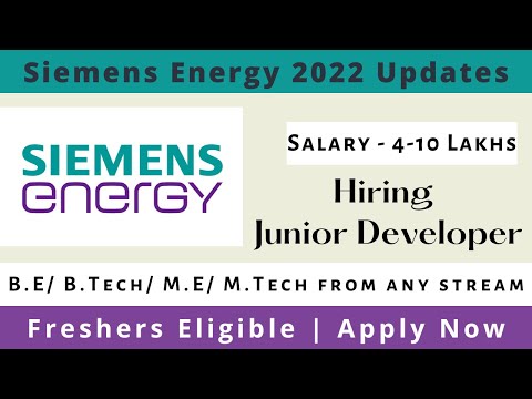Siemens Energy Hiring Junior Developer | Fresher's | Sofware Jobs 2022 | #shorts