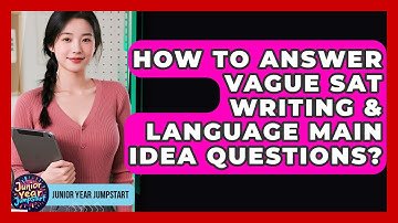How To Answer Vague SAT Writing & Language Main Idea Questions? - Junior Year Jumpstart