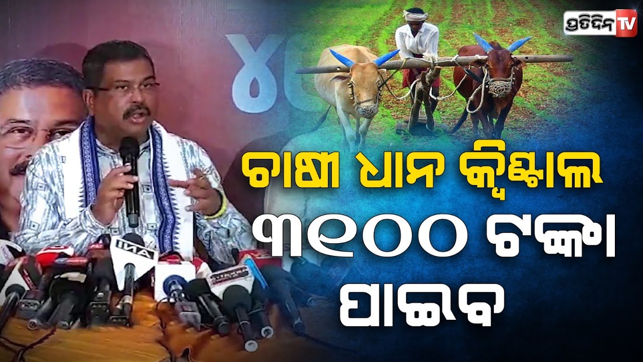 ଜୁନ ମାସରେ BJP ସରକାର ହେବ, ଚାଷୀଙ୍କ ଧାନ କ୍ଵିଣ୍ଟାଲ ପିଛା ୩୧୦୦ ଟଙ୍କା ମିଳିବ। Dharmendra Pradhan.