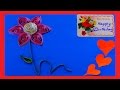 Paper quilling :Beautiful flowered type greeting.