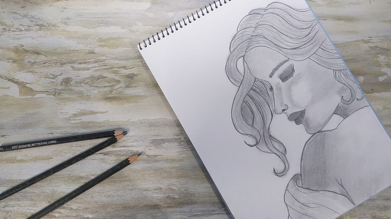 How to draw a girl face✨side angle Step to Step tutorials 🎭