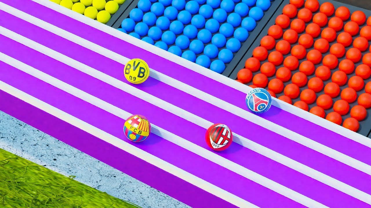 Marble Race Football Clubs Tournament 5 Meter Sprint YouTube