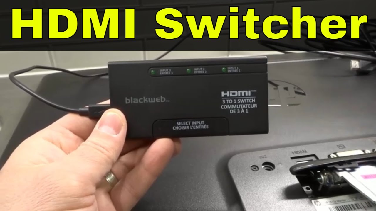 GE 3-port Hdmi Manual Video Cable Switch with Remote in the Video