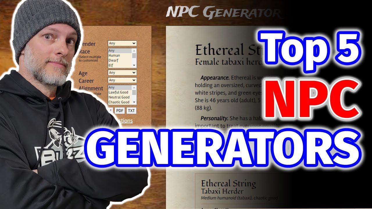 The Best Online NPC Generators for D&D - Wally - Top 5 NPC Generators - YouTube