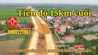 Tiến độ thi công 15Km Đường trục phía Nam Cienco5 từ Tỉnh lộ 428 đến Quốc lộ 1A - Hà Nội