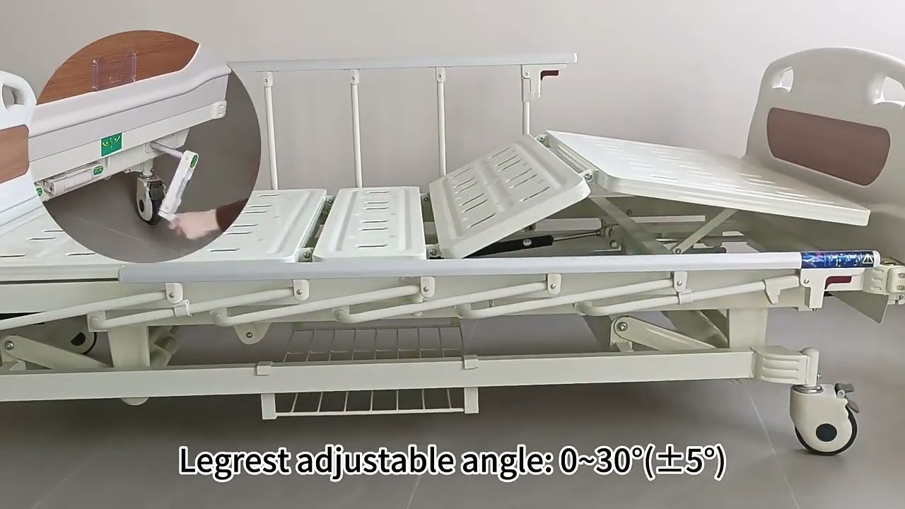 Heavy Duty 3-Crank Manual Hospital Bed