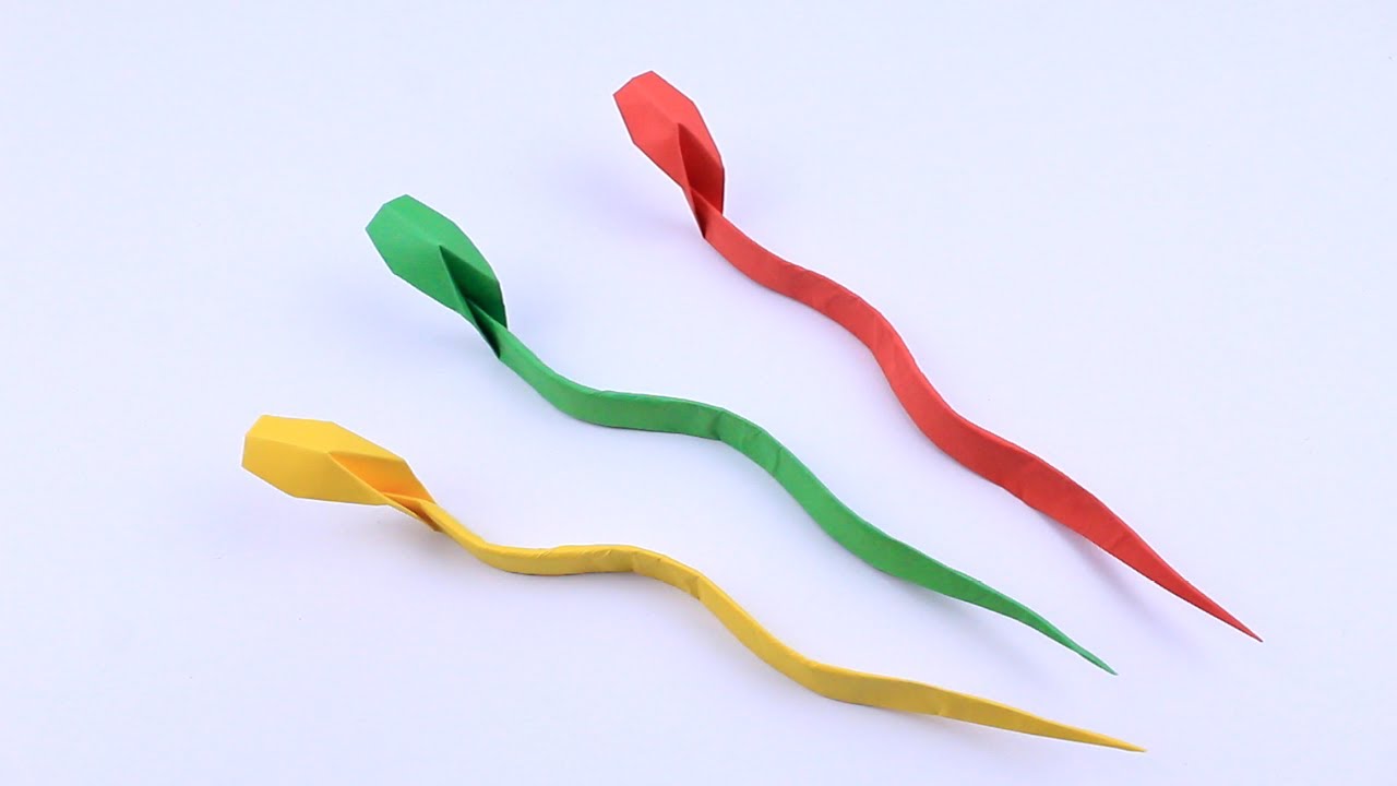 Comment faire un serpent à partir de papier. Serpent origami - YouTube