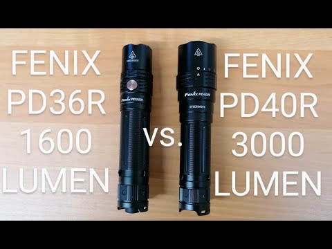 FENIX P36R vs.FENIX PD40R LED Taschenlampen Flashlight Test Vorstellung Review keine Olight