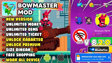 BOWMASTERS MOD APK TERBARU 2025 Versi 8.2.0 - Unlimited Everything & Unlock All Characters
