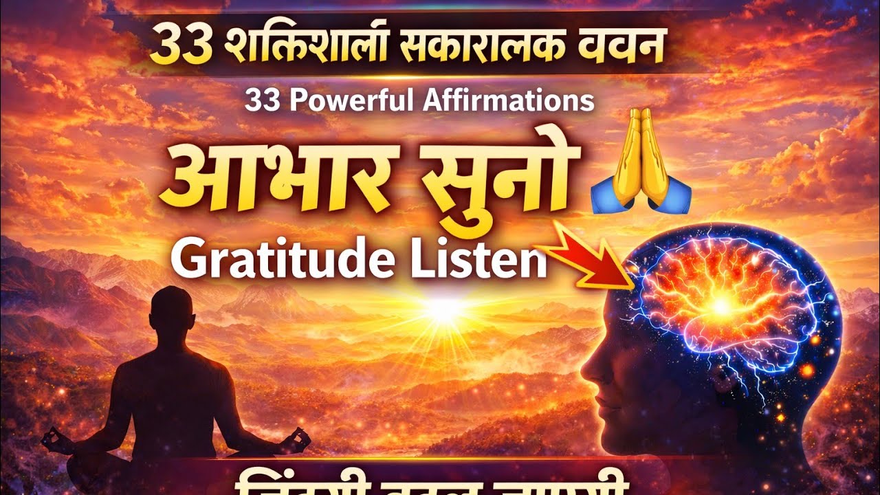 रोज सुनो आभार वचन | 33 Gratitude Affirmations for Success & Peace 