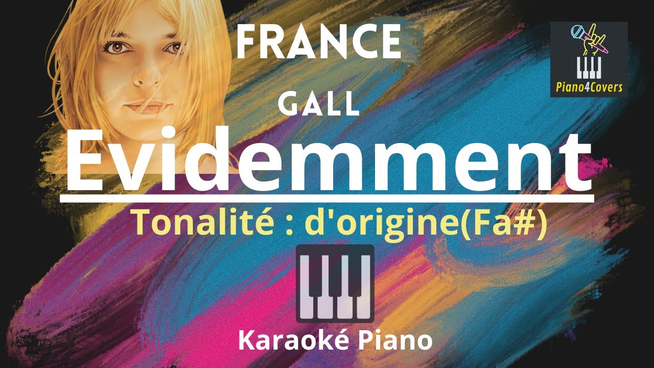 Evidemment France GallKaraoke Piano YouTube