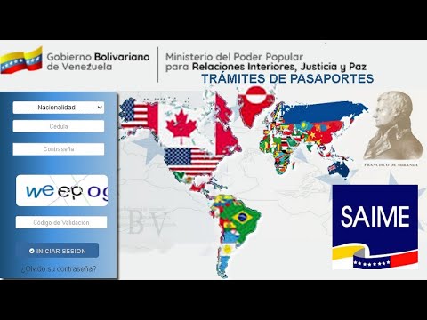 SAIME-Solicitud de pasaporte nuevo en el exterior 2022