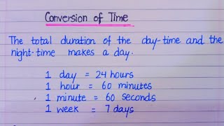 Time Conversion (Hours, minutes, seconds) Maths Grade 3