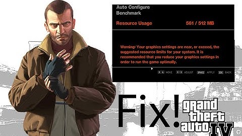 GTA 4 low video memory error stuck graphic setting fix