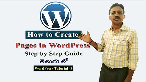 How to Create Pages in WordPress l ln Telugu l Seshu Creations