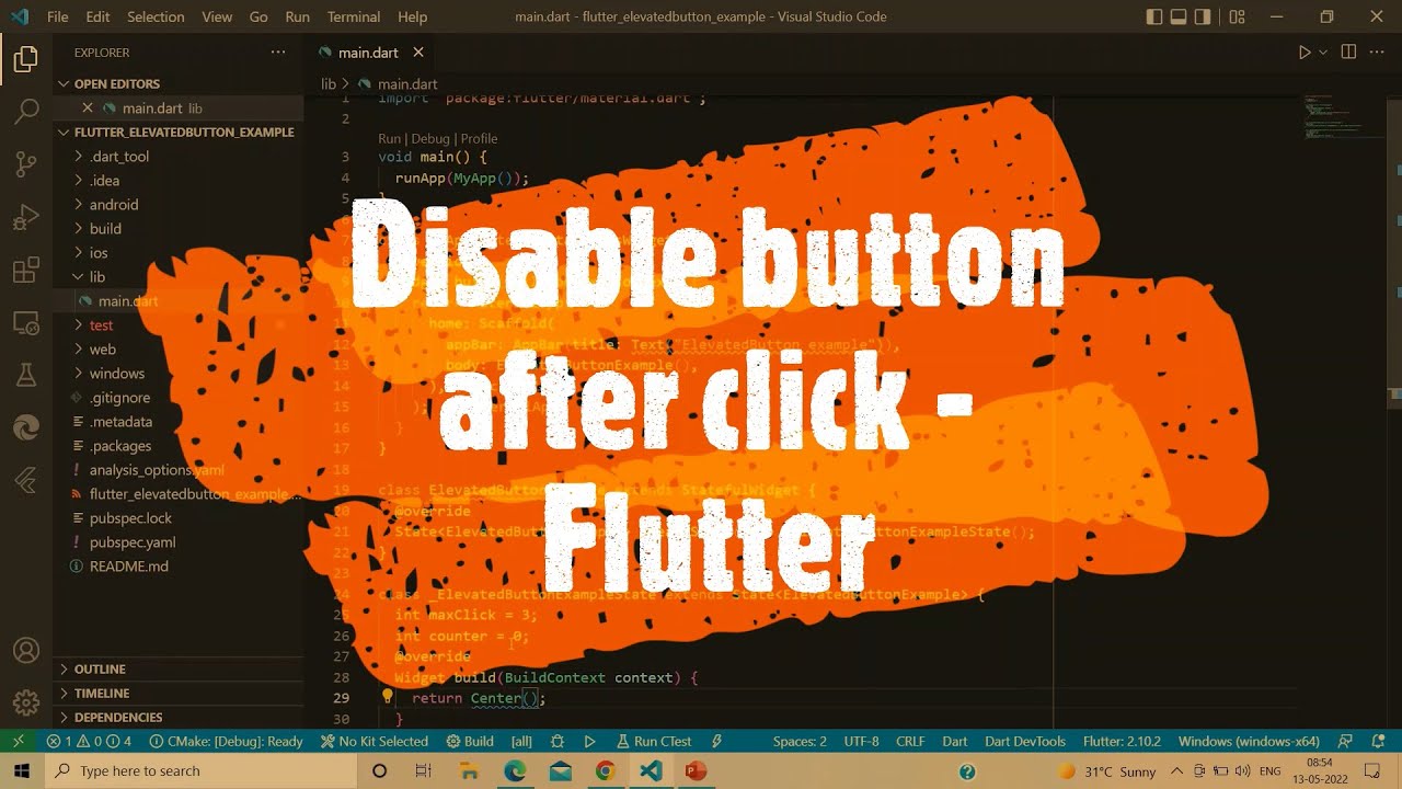 Disable ElevatedButton - Flutter - YouTube
