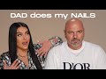 DAD DOES MY NAILS *very funny* | Easy At Home Manicure Tutorial