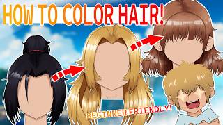 How to Color Anime Hair | Beginner Friendly Art Tutorial