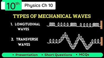 Types of Mechanical Waves Class 10 Physics | Longitudinal waves and Transverse Wave 10th class