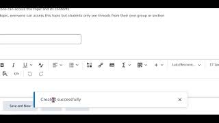 Creating Group Discussion Topics in D2L Brightspace