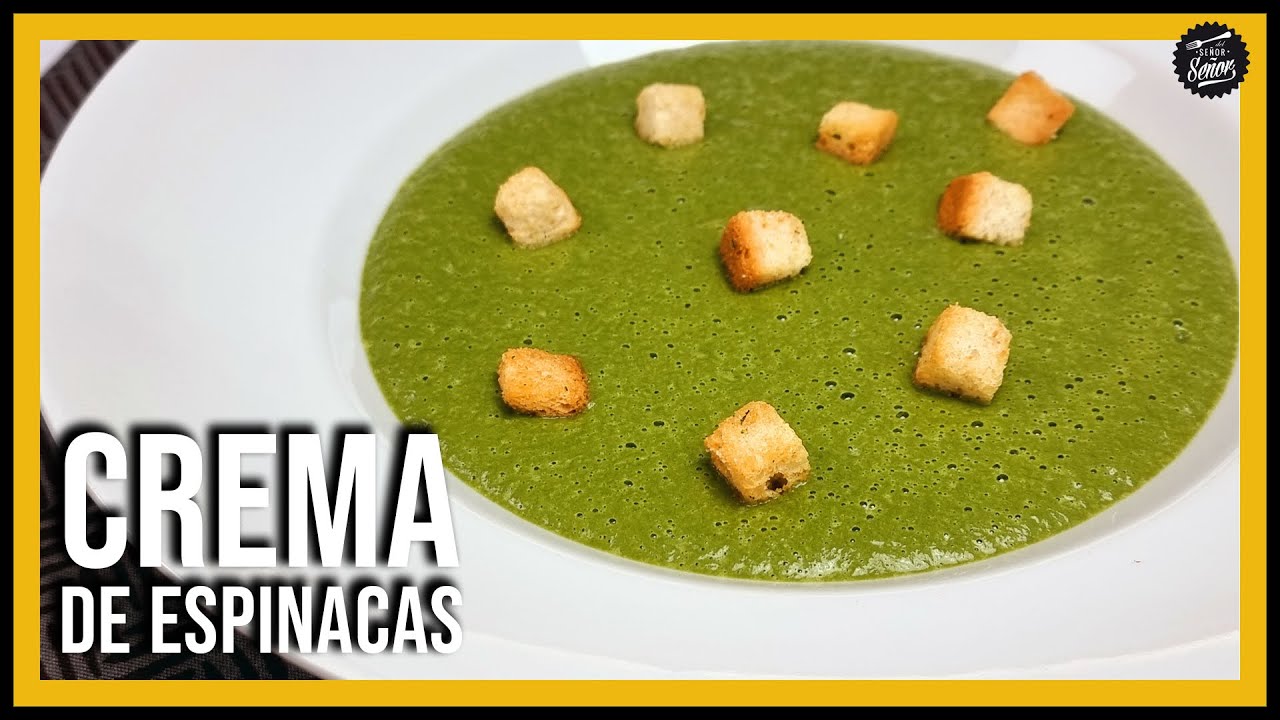 Crema de espinacas 🟢 Receta fácil, sana y casera