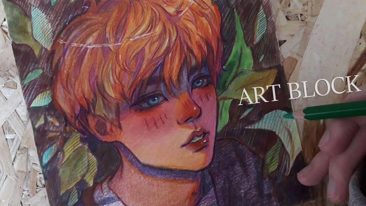 Hobi in my style // struggling with art block - YouTube
