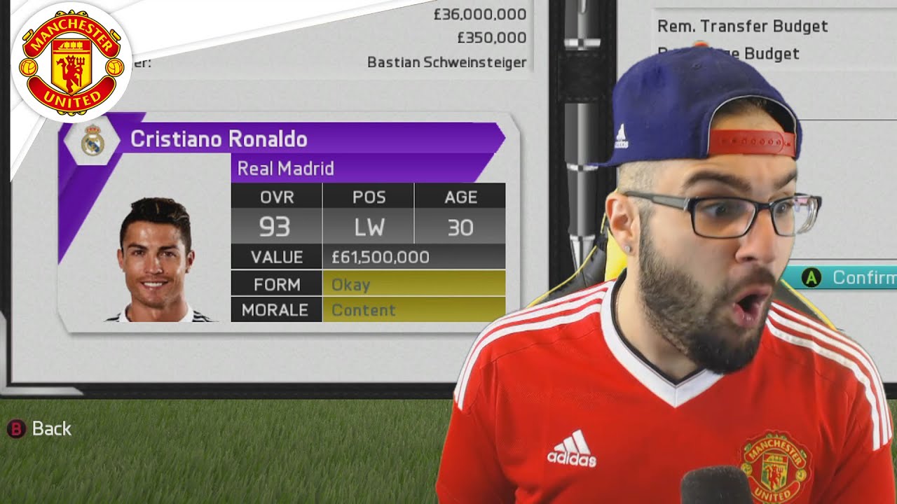 MANCHESTER UNITED SIGN CRISTIANO RONALDO!! - FIFA 16 Career Mode #17