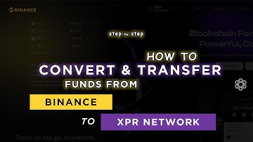 Tutorial - How to transfer funds from Binance to XPR Network