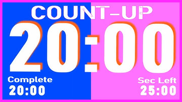 20 min Counting up | 1200 sec (20 minute) Silent Timer #countup #1200 #neon