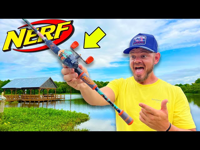 1v1 NERF Caster Blaster FISHING Combo CHALLENGE! (SURPRISING