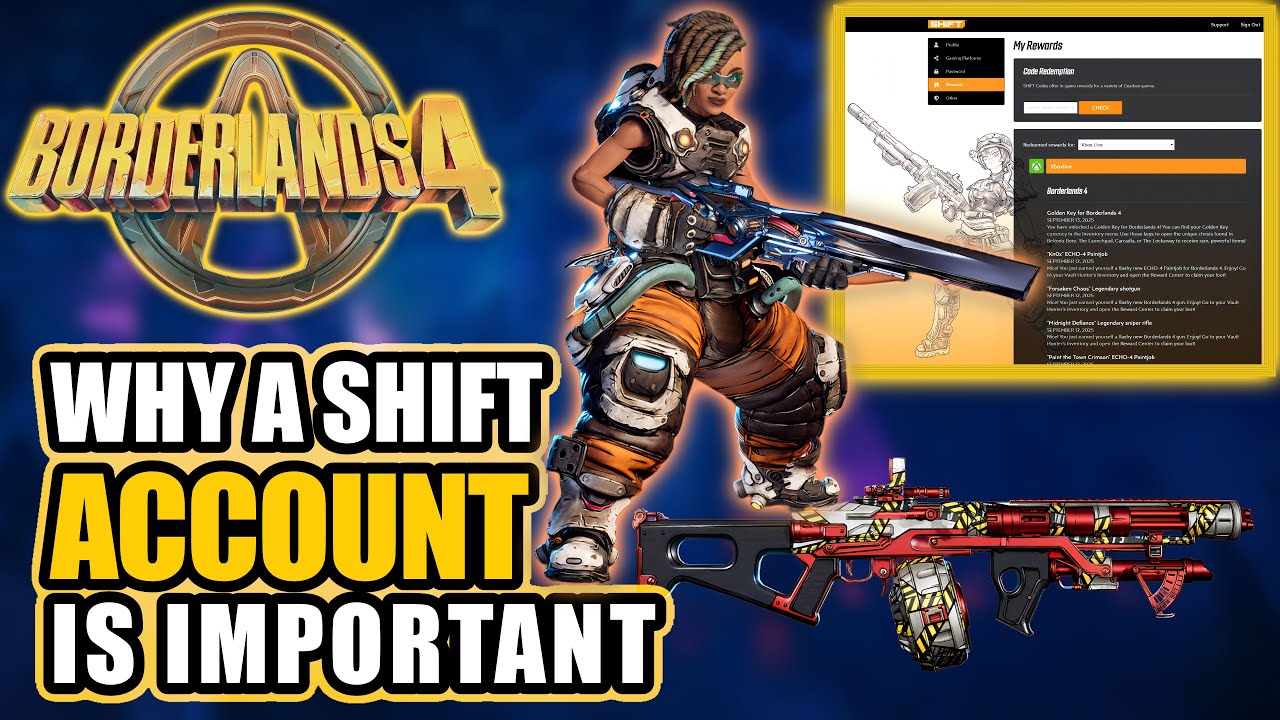 BORDERLANDS 4: Why It's IMPORTANT To Create A SHIFT ACCOUNT- How To Redeem & Claim Your Rewards