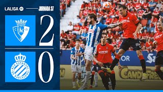 오사수나 2-0 에스파뇰 땡겨티비 하이라이트