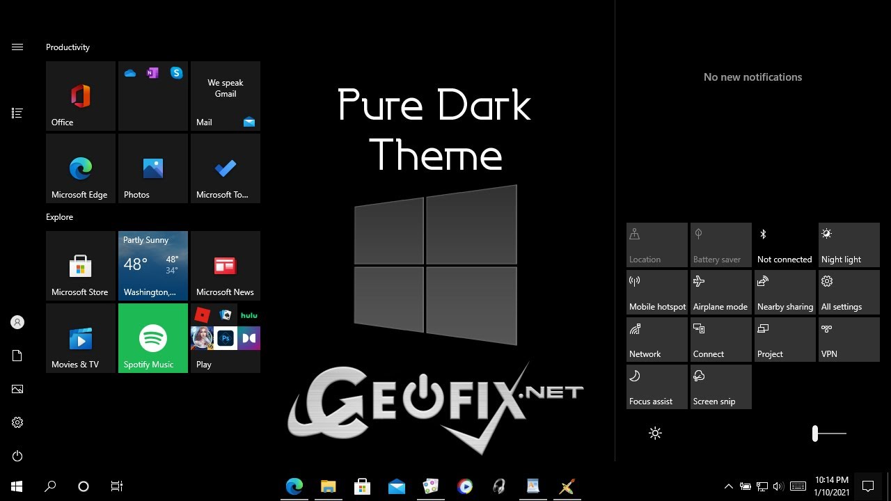 windows 10 taskbar black